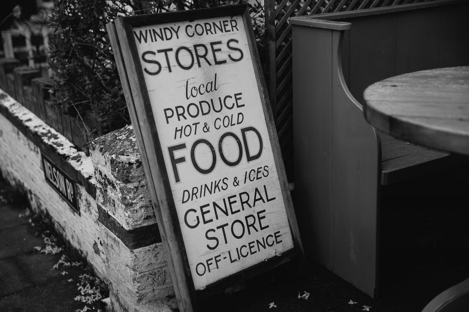day in the life photography cafe sign windy corner stores