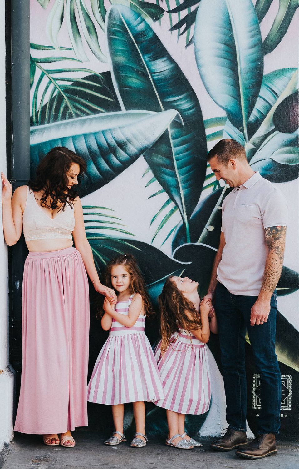 parents with twins wall art london