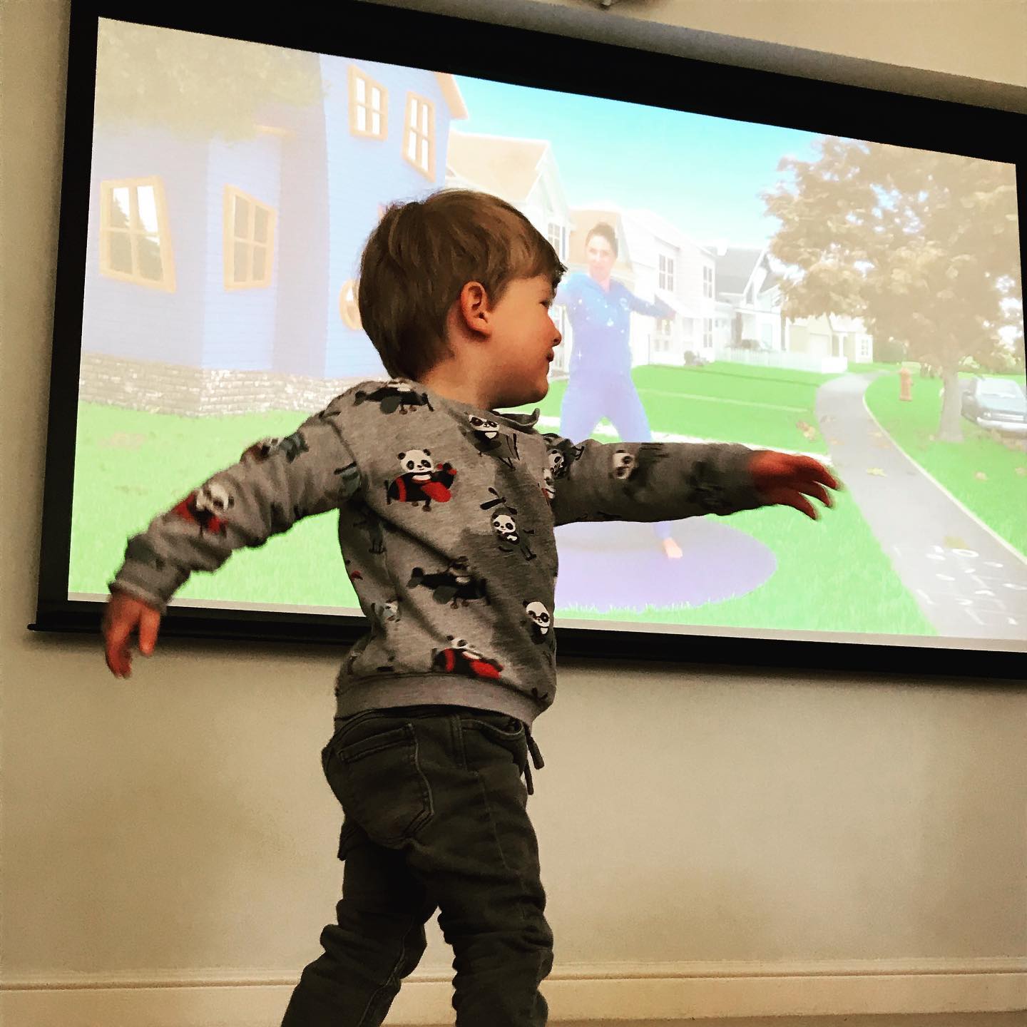 KIDS LOCKDOWN ACTIVITY IDEAS TODDLER BOY DOING YOGA