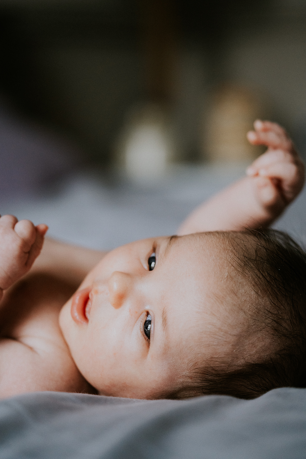 baby smiling close up newborn photography in hammersmith