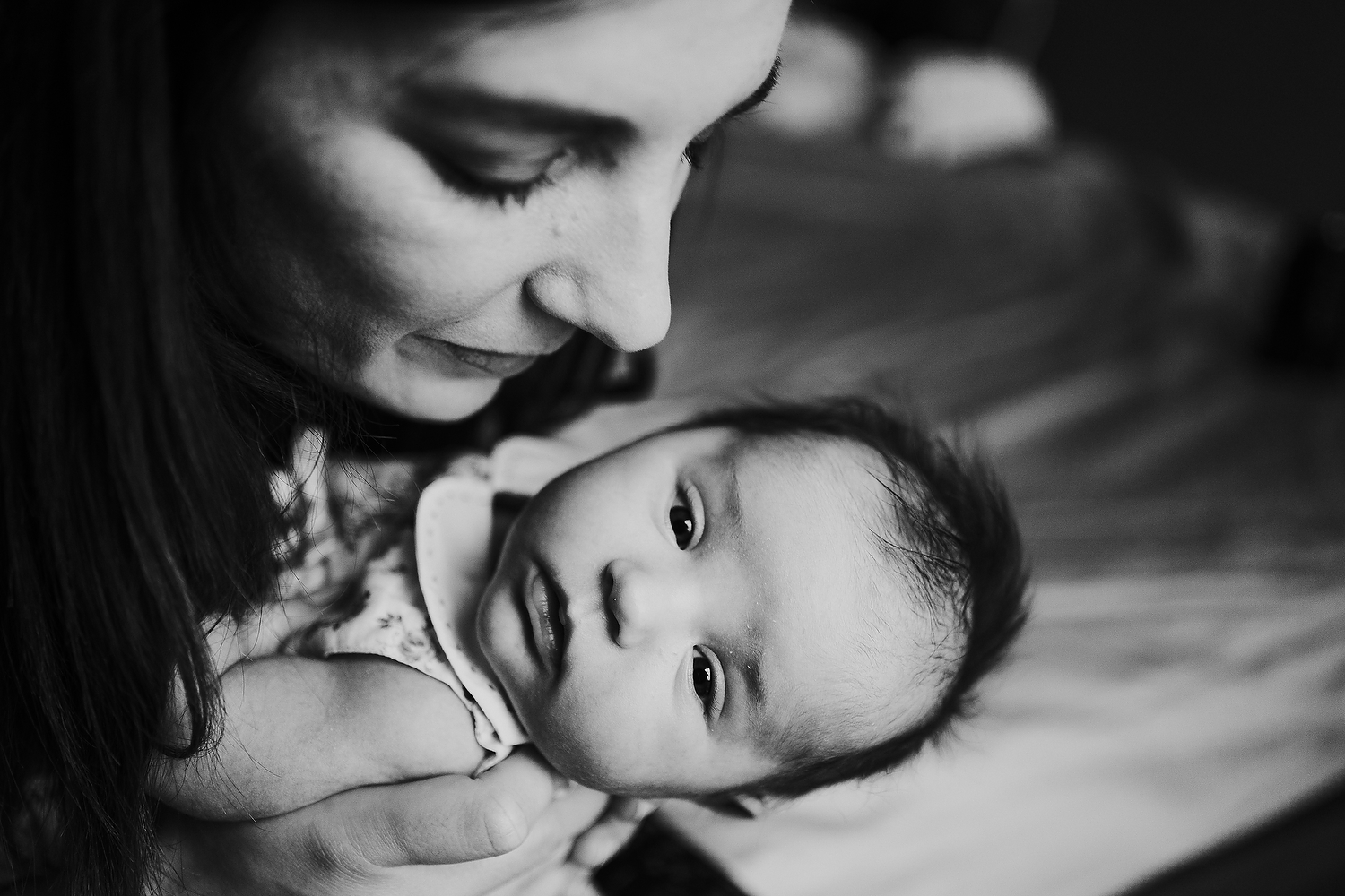 mother and baby black and white newborn photography in hammersmith