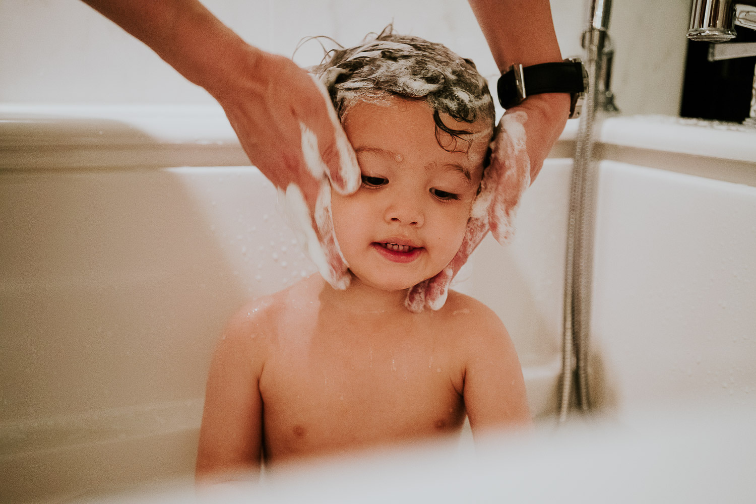 family vacation photo shoot in the south of france grand hotel du cap ferrat four seasons little boy bathtime