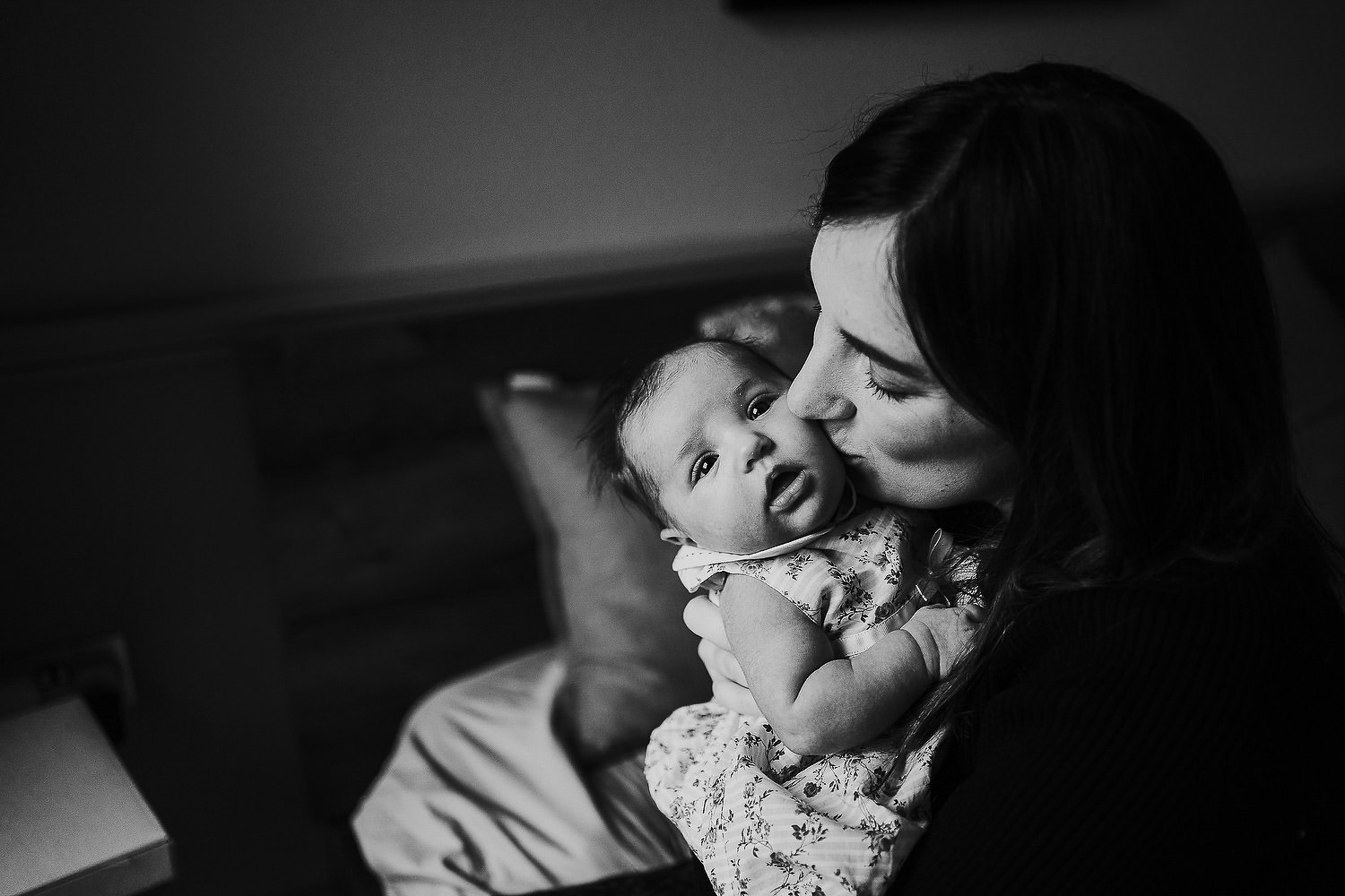 newborn photo shoot baby in mother's arms